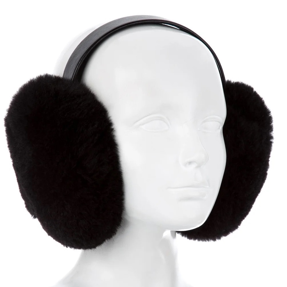 NWOT Marc jacobs fox leather earmuffs